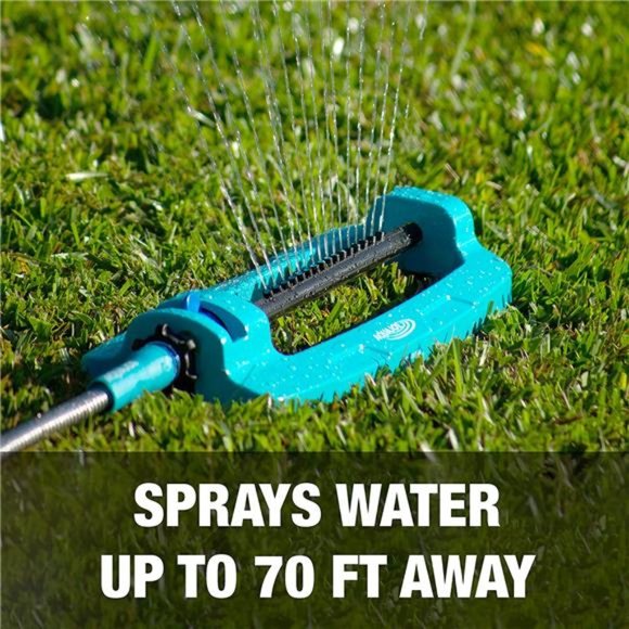 Indestructible Metal Base Oscillating Sprinkler with Adjustable Spray, 3600-Sqft - Picture 2 of 5